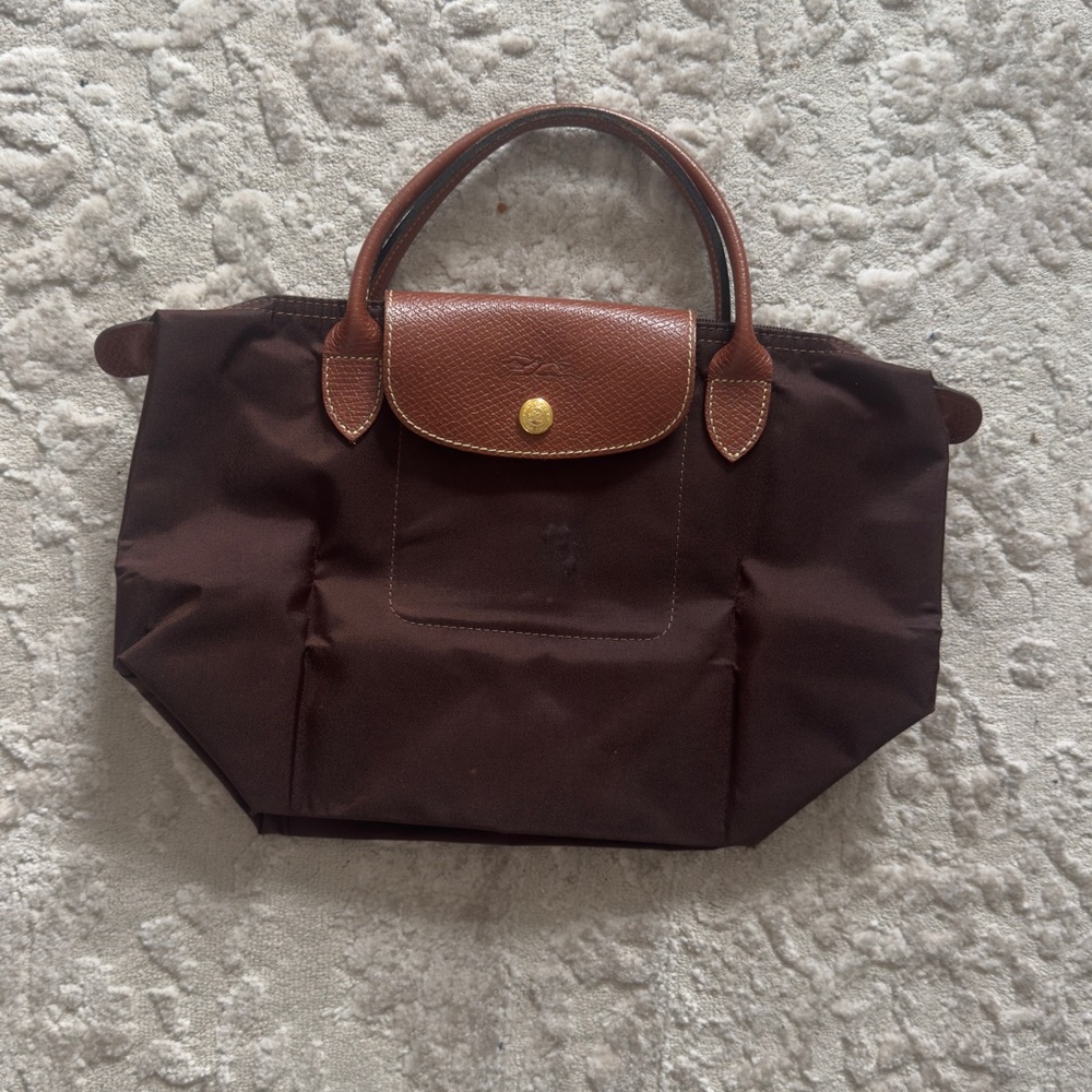 Longchamp Le Pliage Small in Chocolate Brown